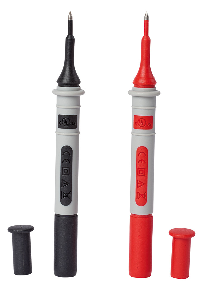 Prüfspitze sw/rt 4mm/Sich PVC 10A CAT.IV 4 mm Sicherheitsstecktechnik