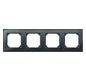 Rahmen 4f ony-sw glz M-PLAN Glas f.GEB-K onyxschwarz Unterputzmontage