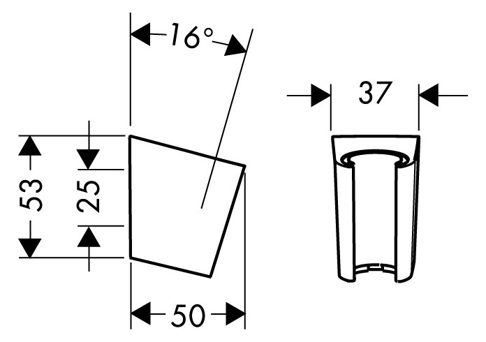 hansgrohe Brausehalter Porter S feste Halteposition, aus Kunststoff, chrom