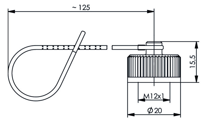 Staubschutz Steck-M12 sw