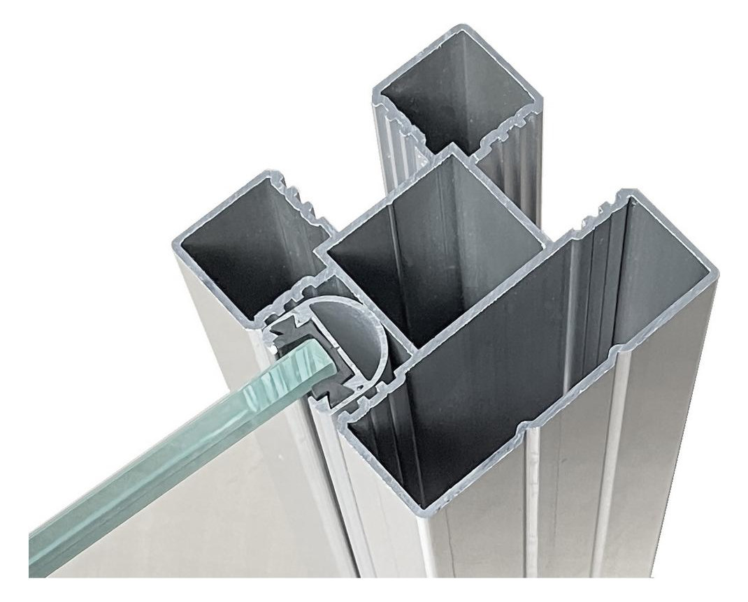 Bild RUDE-Systemglas +Dichtung Universalleisten SILBER SET á 2 Leisten, 175 cm, für S - n.a.-1