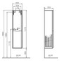 VitrA Bad Hochschrank Sento 40x35x157,5cm, mit Wäschekorb, Türanschlag links, fjordgrün matt, Dekor