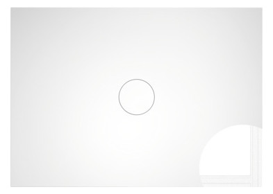 Bette Duschfliese BetteAir 1400 x 1000 mm, flint, Rechteck, glasierter Titan-Stahl, mit Minimum-Täger