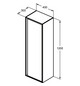 Ideal-Standard Halbhochschrank Connect Air 40x30x120cm, weiß glänzend/hellgrau matt