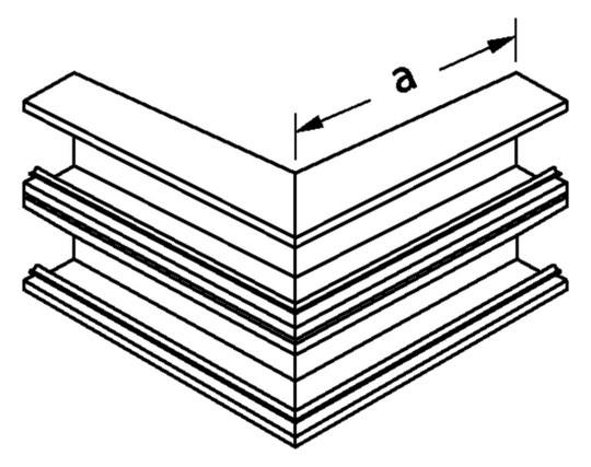 Außeneck GEB-K 68x210mm UT 90° Kst lgr RAL7035 unbeh