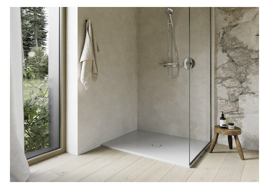 Duschfläche BetteFloor 5491 100x80cm, Mini-Wannenträger, manhattan