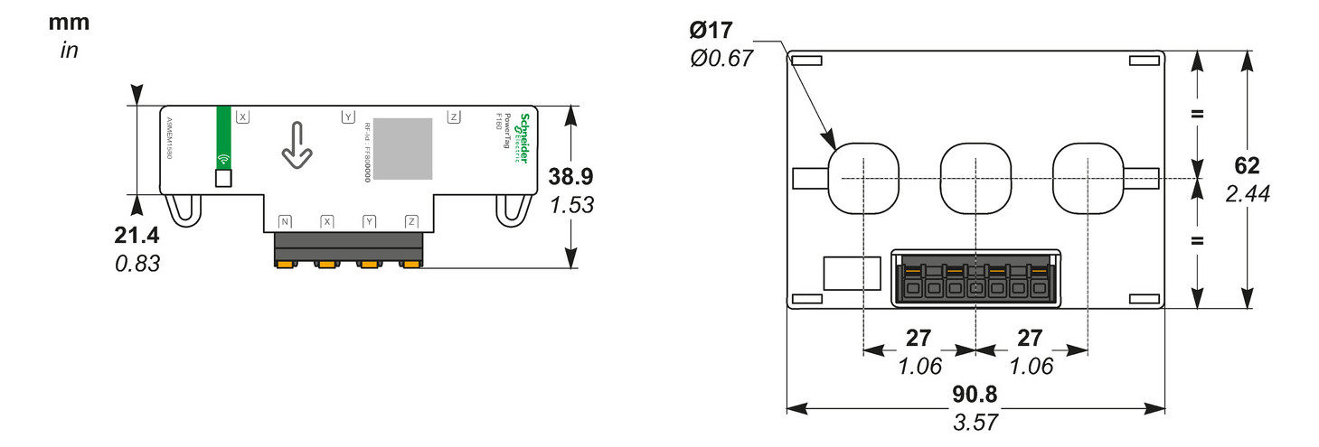 Drehstromzähler Vierleit elektr geeicht 160A 100-277V/N-L 173-480V/L-L Eintarif