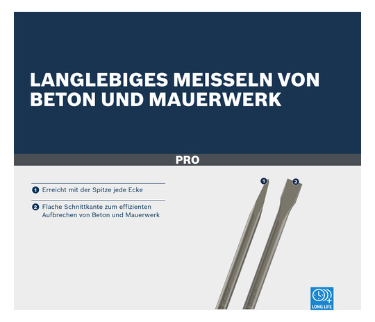 Meißelset für Bohrhammer SDSplus 4Wkzg