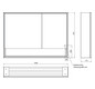 EMCO Aufputz-Lichtspiegelschrank Loft 1000x733mm mit Unterfach, LED, 2-türig breite Tür links, aluminium/spiegel