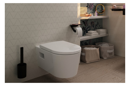 hansgrohe Wand-WC EluPura Original S mit WC-Sitz, weiß, ohne HygieneEffect und SmartClean