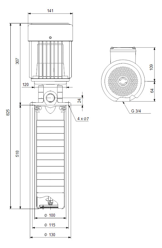 Grundfos Eintauchpumpe SPK 1-8/8 A-W-A-AUUV 3 x 440 V/60 Hz 0,25 kW Grundfos Eintauchpumpe SPK 1-8/8 A-W-A-AUUV 3 x 440 V/60 Hz 0,25 kW