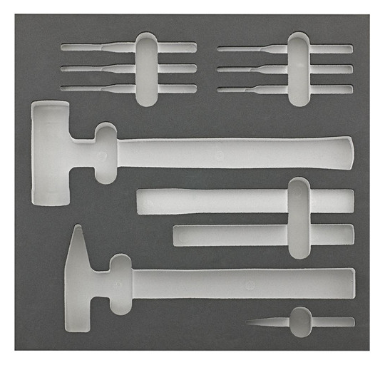 fortis-Werkzeugmodul 2/3 - leer, für Hammer und Meissel