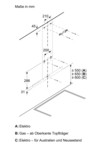 Wandesse 600mm edst B 60dB 360cbm/h LED Ø120-150mm 4st Abl/Uml T500mm