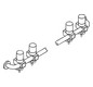 HEWI Garderobenstange gerade, d= 33mm, 3-fach Haken, senfgelb