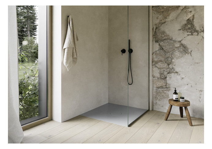 Bette Duschfliese PLUS BetteAir 1000 x 1000 mm, blue satin, Rechteck, glasierter Titan-Stahl