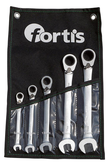 fortis-Ringratschen-Maulschlüssel- Satz, umschaltbar...