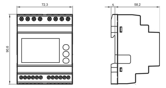Kombimessgerät Strommessgerät/Q/Hz/V/P Blindleistungsmesser Frequenzmesser
