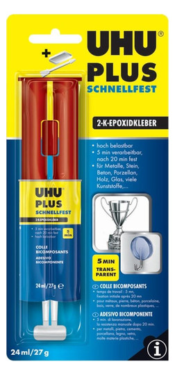 UHU-2K-Epoxidharzkleber plus schnellfest Spritze Nr.45725...