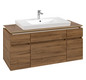 V&B Waschtischunterschrank Legato 120x55x50cm, Waschtisch mittig, Kansas Oak