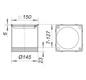 Dallmer Aufsatzrahmen VS 15 Serie 15 150 x 150 mm, mit Gewindeeinsätzen, seitenverstellbar