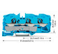 Reihenklemme 0,5-25qmm Serie 2016 1Etage 3kl bl 76A Hutschiene TH35