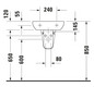 Duravit Handwaschbecken D-Code 45x34cm, mit Hahnloch, Überlauf, Hahnlochbank, weiß