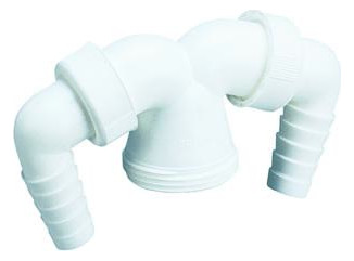 Dallmer Doppel-Anschluss 012 1 1/2", Anschluss von 2 Waschgeräten an 1 Siphon