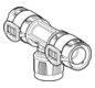 Geberit Übergangs-T-Stück FlowFit Ø 25 mm x Rp MF 1/2 x 20 mm, mit MasterFix, Durchgang