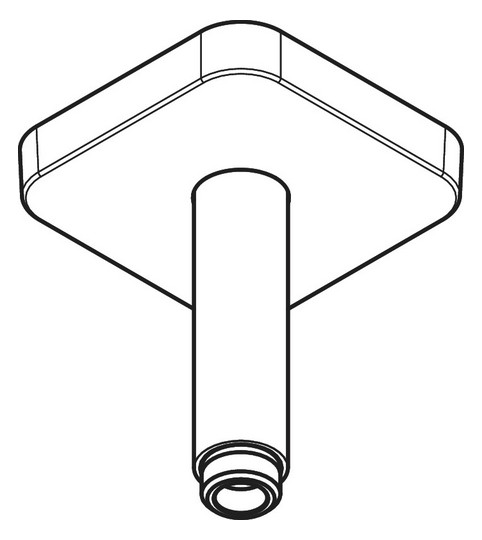 hansgrohe Deckenanschluss softsquare Axor 100 mm, chrom, eckig