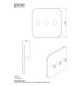 Giese Hakenleiste 3 Haken, zum Kleben mit Klebefolie, 120x120x30mm, verchromt