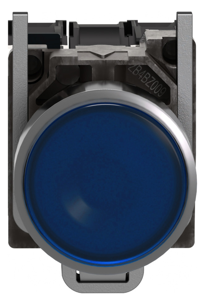 Drucktaster 1f bl rnd Ø22,5mm 1S 1Ö IP66 fl Geeignet für Beleuchtung Tastend