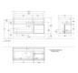V&B Waschtisch-Unterschrank Wandbeleuchtung Finion 120cm, Abdeckplatte black matt, Regal rechts Gold matt, White matt lacquer