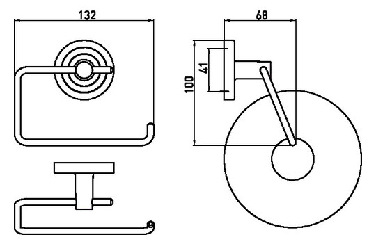 EMCO Papierhalter Polo chrom, ohne Deckel