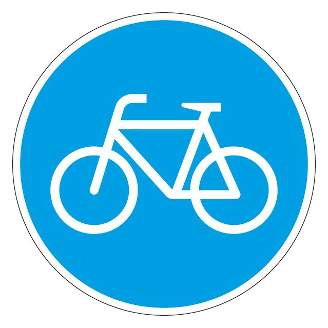 Bild VKZ.237 Ronde 600mm Sonderweg Radfahrer RAL-Gütezeichen Folie RA2 - Neutral-0