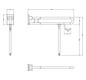 Normbau Stützklappgriff Nylon Care 750mm, 850 mm, Bodenstütze, Papierrollenhalter, dunkelgrau