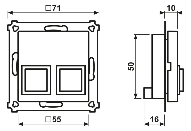 Komplettset f.Beh aws AS / NaV RAL9010 glz