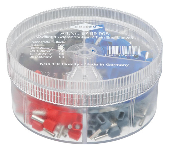 KNIPEX-Aderendhülsen-Sortiment Twin 9799908 -...