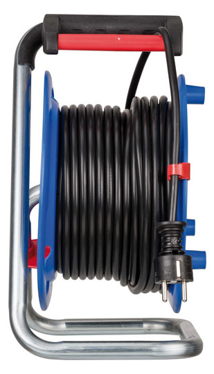 Kabeltrommel Kst 25m H05VV-F 3x1,5mm IP20 4xSteckdosen m.Tragerahmen