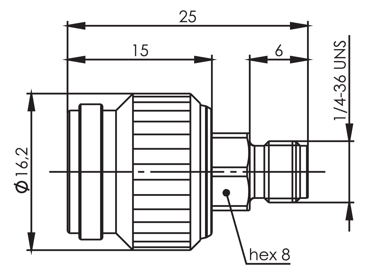Koax-Kupplung TNC Stecker/Buchse 50Ohm ger