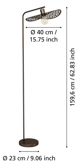 EGLO Stehleuchte/1 E27 Bronze-     44127 