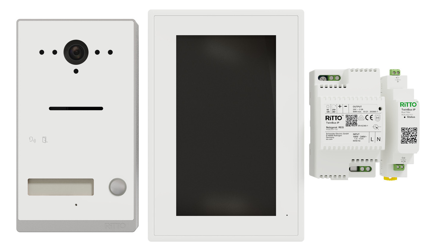 Video-Türsprechset 2Draht 1xTeiln AP/AP ws ws 1LS Aufputz/Aufputz Video-Türsprechset 2Draht 1xTeiln AP/AP ws ws 1LS Aufputz/Aufputz