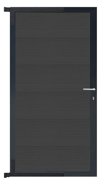 Bild MAX-XL-Tor-Komplettset 90 x 173 cm, Rahm en anthrazit Füllung charcoal - n.a.-0