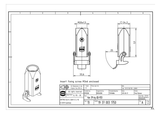 HART HARTING KUPPLUNGSGEHAEU 19370031750 