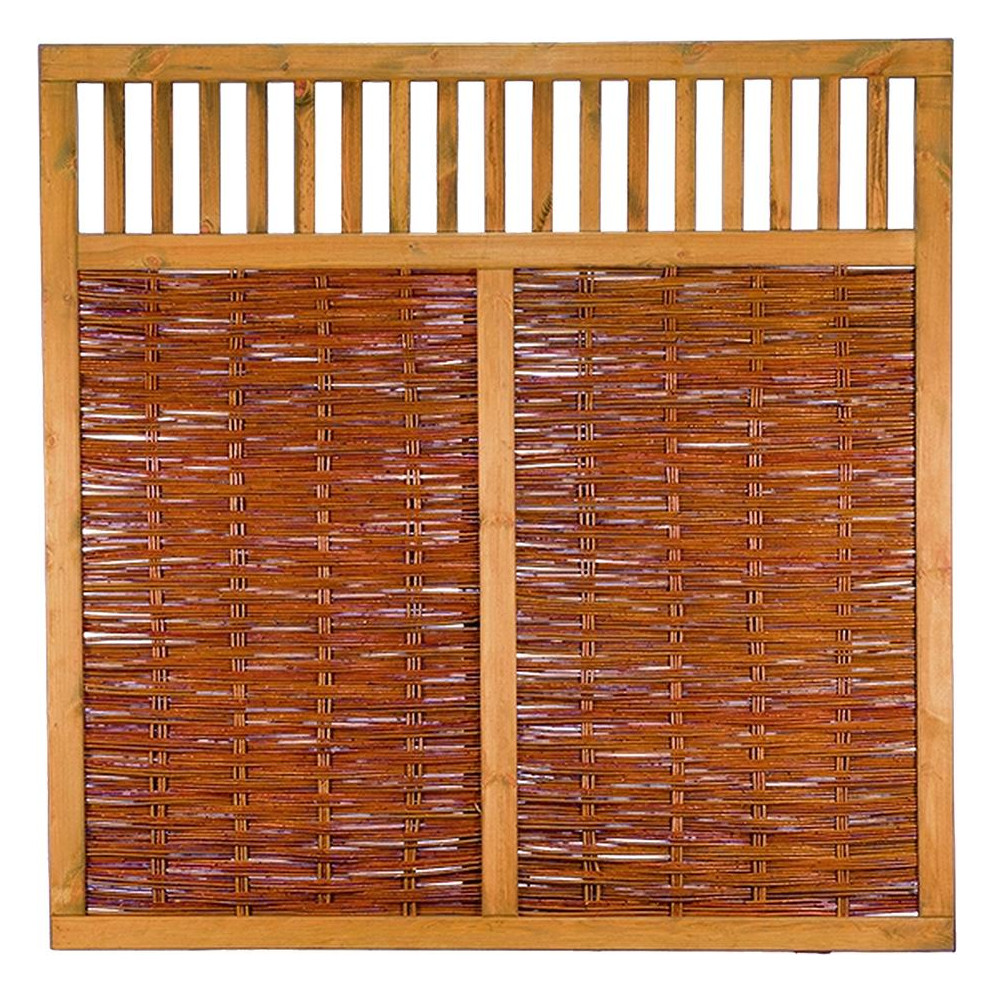 Bild VESUV Weidengeflechtzaun braun gebeizte Weide 180 x 180 cm - n.a.-0