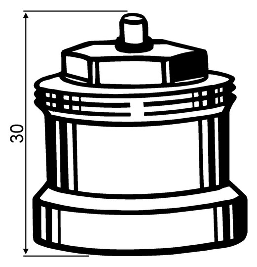 Heimeier Spindel-Verlängerung 30 mm, Kunststoff schwarz