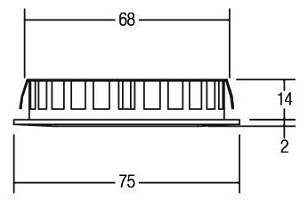 LED-Deckeneinbauleuchte 4,5W 2900K 320lm ni Konv IP44 Ø75x3mm
