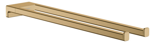 hansgrohe Handtuchhalter AddStoris Länge 445mm, zweiarmig, Wandmontage, Metall, brushed bronze
