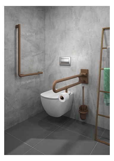 Normbau WC-Bürstengarnitur Nylon Care 380 x 120 x 126 mm, weiß