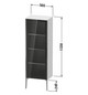 Duravit Halbhochschrank XViu 50x36x133cm, champagner matt, Glastür links, Eiche terra