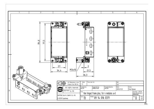 Harting Han Gelenkrahmen     09140160371 